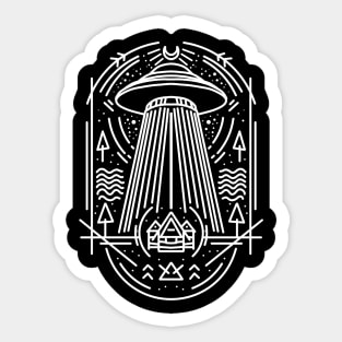 alien abduction Sticker